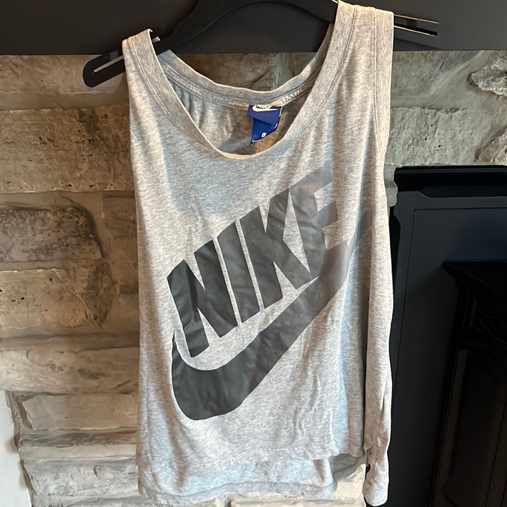 Grey nike athletic tank top